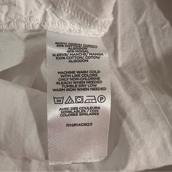 LOFT White Long Sleeve Blouse XS - Picture 6 of 7